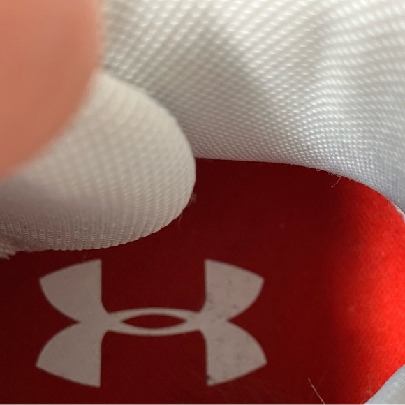 Under Armour Men’s Highlight Hammer MC Football Cleats, Size 8, Red/White - Picture 6 of 7